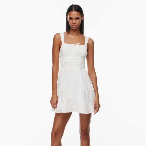 Aritzia Sunday Best Martine Poplin Dress in white NWOT - Picture 1 of 7